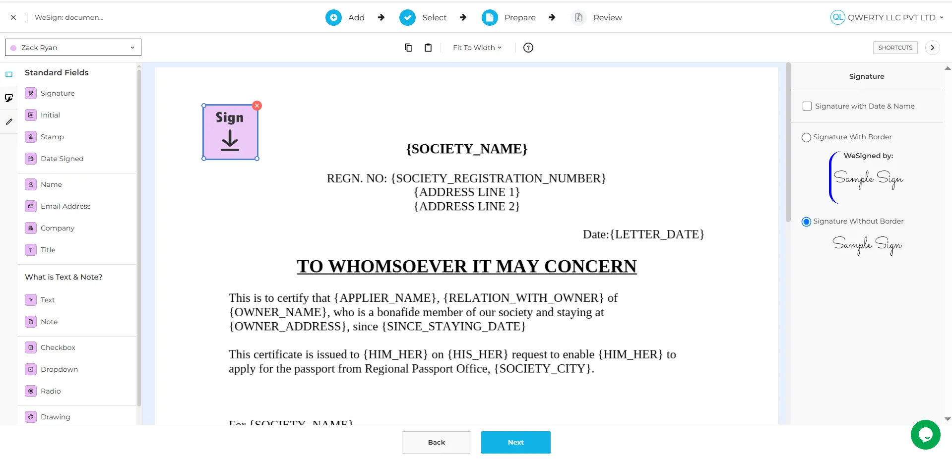 Text and Note GIF